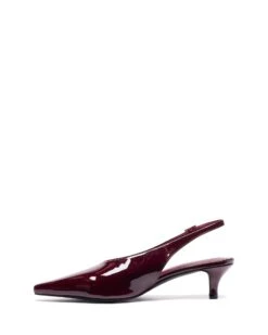 Indiana Slingback Pump Bordeaux Patent -StepAura Store INDIANA BORDEAUX SIDE2 INTERIOR