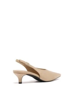 Indiana Slingback Pump Cashew Suede -StepAura Store INDIANA CASHEWMICROSUEDE BACKANGLE