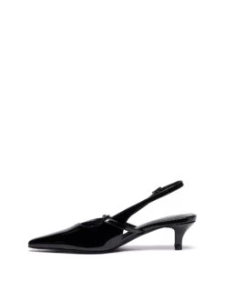 Irving Slingback Pump Black Patent -StepAura Store IRVING BLACKPATENT SIDE2 INTERIOR