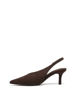 Jacs Slingback Pump Chocolate Microsuede -StepAura Store JACS CHOCOLATEMICROSUEDE SIDE2 INTERIOR