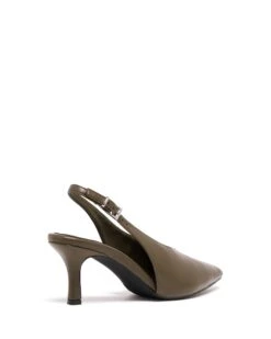Jacs Slingback Pump Khaki Smooth -StepAura Store JACS KHAKISMOOTHPU BACKANGLE