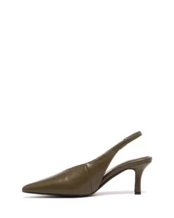 Jacs Slingback Pump Khaki Smooth -StepAura Store JACS KHAKISMOOTHPU SIDE INTERIOR