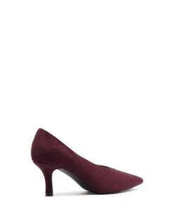 Jordyn Pump Bordeaux Suede 6 Jordyn Pump Bordeaux Suede -StepAura Store JORDYN BORDEAUX FAUX SUEDE BACK