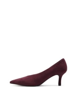 Jordyn Pump Bordeaux Suede 7 Jordyn Pump Bordeaux Suede -StepAura Store JORDYN BORDEAUX FAUX SUEDE SIDE2