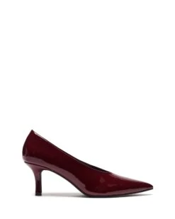 Jordyn Pump Cherry Patent -StepAura Store JORDYN CHERRY PATENT SIDE