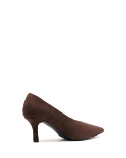 Jordyn Pump Chocolate Suede -StepAura Store JORDYN CHOCOLATE SUEDE BACK