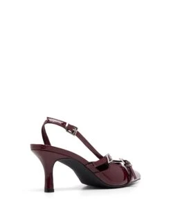 Juicy Slingback Pump Cherry Patent -StepAura Store JUICY CHERRY PATENT PU BACK ANGLE