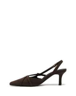 Juicy Slingback Pump Chocolate Microsuede 5 Juicy Slingback Pump Chocolate Microsuede -StepAura Store JUICY CHOCOLATEMICROSUEDE SIDE2 INTERIOR