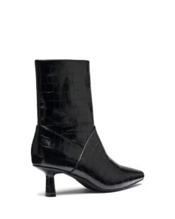 Kacee Ankle Boot Black Croc 6 Kacee Ankle Boot Black Croc -StepAura Store KACEE BLACKCROCPU BACKANGLE