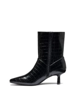 Kacee Ankle Boot Black Croc 7 Kacee Ankle Boot Black Croc -StepAura Store KACEE BLACKCROCPU SIDE2 INTERIOR
