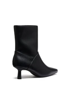 Kacee Ankle Boot Black Smooth -StepAura Store KACEE BLACKSMOOTHPU BACKANGLE