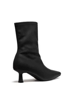 Keeley Ankle Boot Black 6 Keeley Ankle Boot Black -StepAura Store KEELEY BLACKSTRETCHPU BACKANGLE