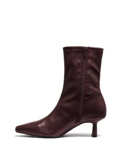 Keeley Ankle Boot Bordeaux -StepAura Store KEELEY BORDEAUXSTRETCHPU SIDE2 INTERIOR