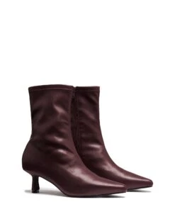 Keeley Ankle Boot Bordeaux -StepAura Store KEELEY BORDEAUXSTRETCHPU TOEANGLE