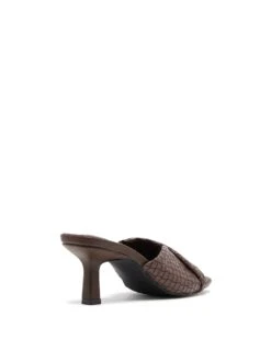 Kennedy Heel Chocolate -StepAura Store KENNEDY CHOCOLATEWOVENPU BACKANGLE