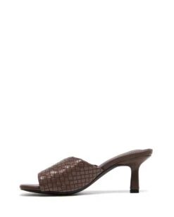 Kennedy Heel Chocolate -StepAura Store KENNEDY CHOCOLATEWOVENPU SIDE2 INTERIOR