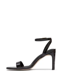 Lantana Black *FINAL SALE* -StepAura Store LANTANA BLACK CROC SIDE 2 INTERIOR