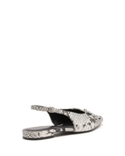Lavin Flat Point Black/White Snake 6 Lavin Flat Point Black/White Snake -StepAura Store LAVIN BLACK WHITE SNAKE PU BACK