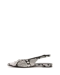 Lavin Flat Point Black/White Snake 7 Lavin Flat Point Black/White Snake -StepAura Store LAVIN BLACK WHITE SNAKE PU SIDE2