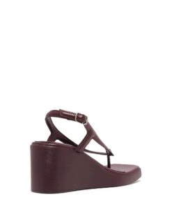 Leni Slingback Wedge Bordeaux -StepAura Store LENI BORDEAUX BACKANGLE