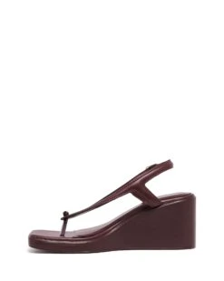 Leni Slingback Wedge Bordeaux -StepAura Store LENI BORDEAUX SIDE2 INTERIOR