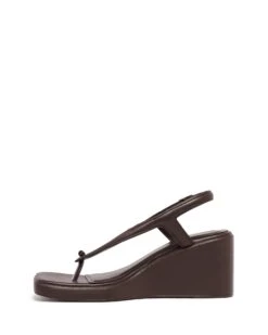 Leni Slingback Wedge Chocolate -StepAura Store LENI CHOCOLATE SIDE2 INTERIOR