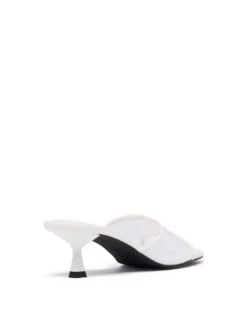 Lex Heel White Mesh -StepAura Store LEX WHITE BACKANGLE