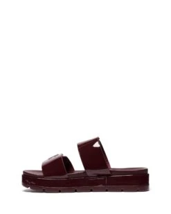 Litmus Flatform Sandals Cherry Patent -StepAura Store LITMUS CHERRYPATENT SIDE2 INTERIOR