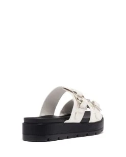 Litmus Flatform Sandals White -StepAura Store LITMUS WHITE BACKANGLE