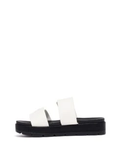 Litmus Flatform Sandals White -StepAura Store LITMUS WHITE SIDE2 INTERIOR