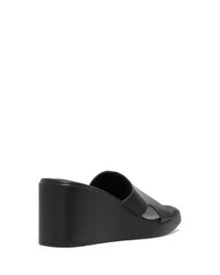 Llola Wedge Heel Black -StepAura Store LLOLA BLACK BACKANGLE