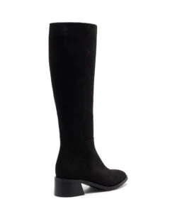 Neva Tall Boot Black Suede -StepAura Store NEVA BLACK FAUX SUEDE BACK