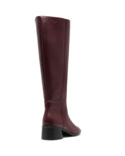 Neva Tall Boot Bordeaux -StepAura Store NEVA BORDEAUX BACKANGLE