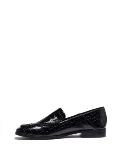 Nova Loafer Black Croc 7 Nova Loafer Black Croc -StepAura Store NOVA BLACKCROCPU SIDE2 INTERIOR