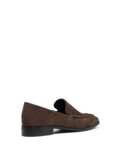 Nova Loafer Chocolate Suede -StepAura Store NOVA CHOCOLATEMICROSUEDE BACKANGLE