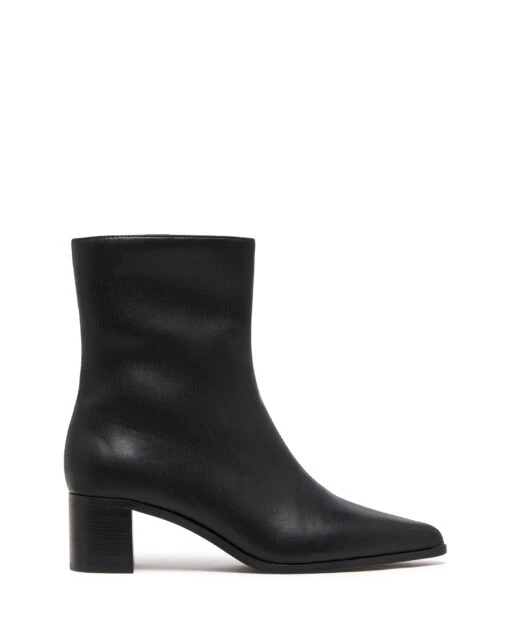 Paige Ankle Boot Black Smooth
