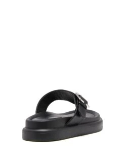 Palloma Sandal Black Smooth -StepAura Store PALLOMA BLACKSMOOTH BACKANGLE