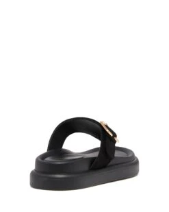 Palloma Sandal Black Microsuede 6 Palloma Sandal Black Microsuede -StepAura Store PALLOMA BLACKSUEDE BACKANGLE