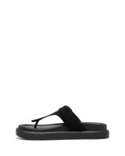 Palloma Sandal Black Microsuede 7 Palloma Sandal Black Microsuede -StepAura Store PALLOMA BLACKSUEDE SIDE2 INTERIOR