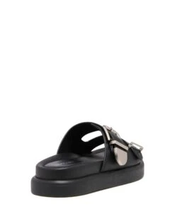 Paxton Sandal Black -StepAura Store PAXTON BLACKSMOOTH BACKANGLE