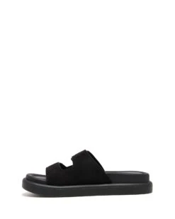 Paxton Sandal Black Microsuede -StepAura Store PAXTON BLACKSUEDE SIDE2 INTERIOR