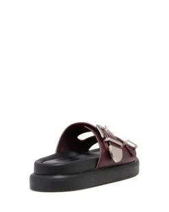 Paxton Sandal Bordeaux -StepAura Store PAXTON BORDEAUXSMOOTH BACKANGLE