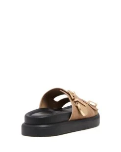 Paxton Sandal Natural Microsuede -StepAura Store PAXTON NATURALSUEDE BACKANGLE
