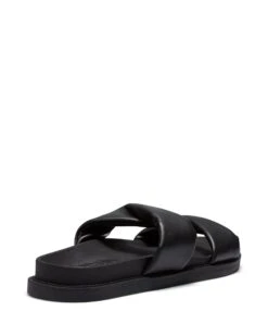 Peele Sandals Black 6 Peele Sandals Black -StepAura Store PEELE BLACK BACKANGLE