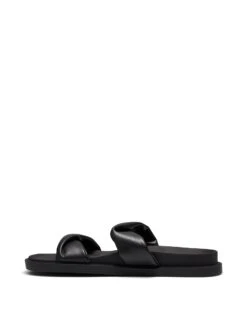 Peele Sandals Black 7 Peele Sandals Black -StepAura Store PEELE BLACK SIDE2