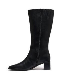 Penny Tall Boot Black Smooth -StepAura Store PENNY BLACKSMOOTHPU SIDE2 INTERIOR