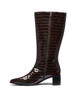 Penny Tall Boot Chocolate Croc -StepAura Store PENNY CHOCOLATECROCPU SIDE2 INTERIOR