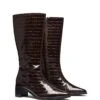 Penny Tall Boot Chocolate Croc
