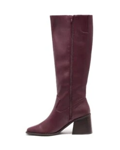 Quinn Tall Boot Bordeaux Smooth 9 Quinn Tall Boot Bordeaux Smooth -StepAura Store QUINN BORDEAUXSMOOTHPU SIDE2 INTERIOR