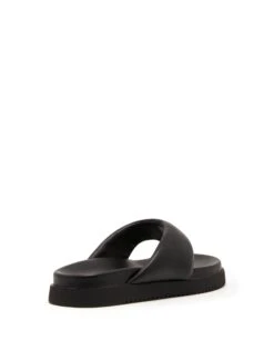 Radar Thong Sandal Black Smooth -StepAura Store RADAR BLACK SMOOTH PU BACK